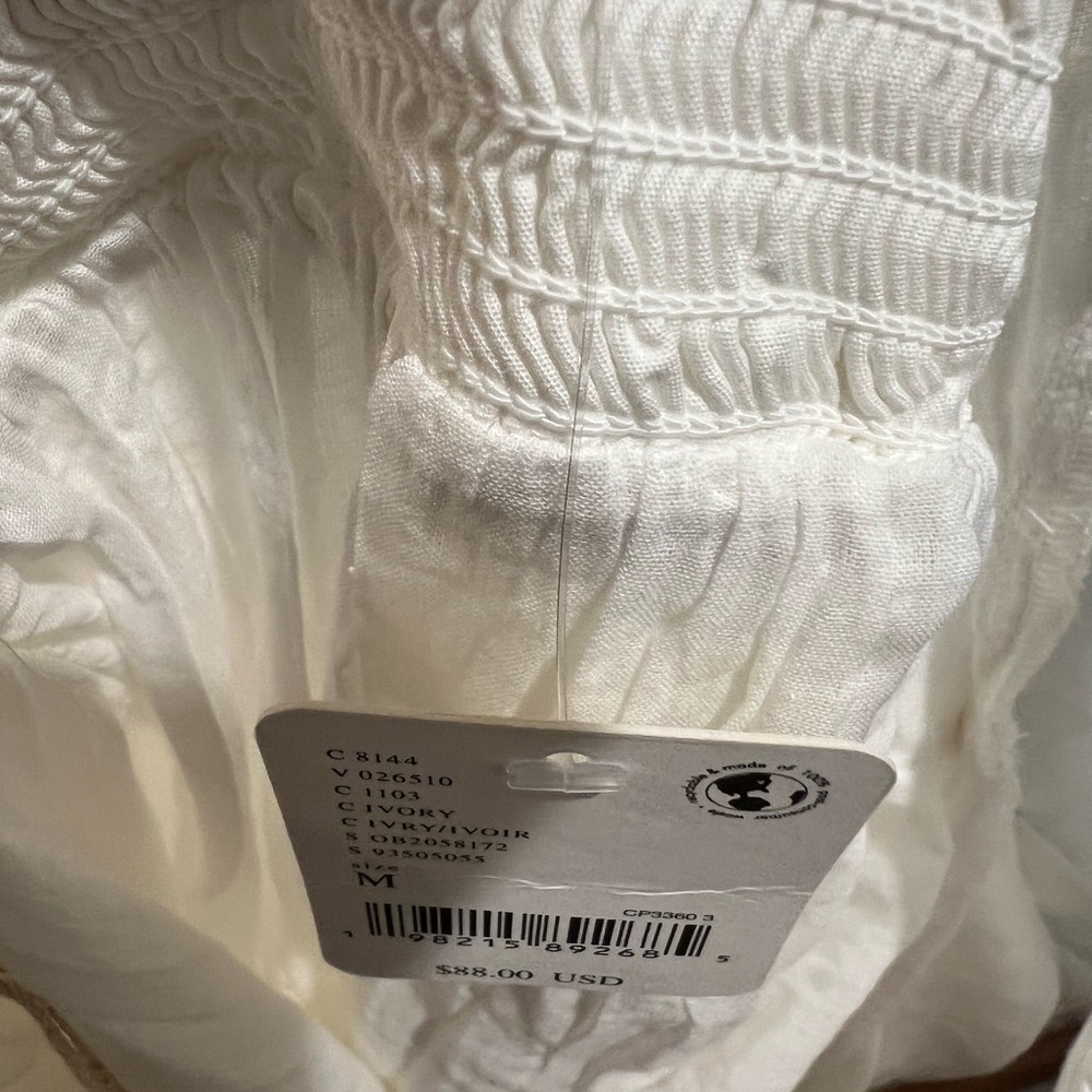 Free People White Puff Sleeve Mini Dress - Picture 4 of 11